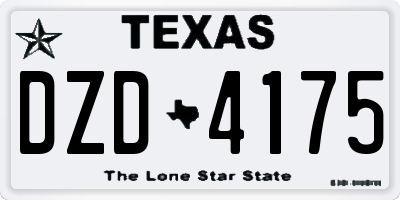 TX license plate DZD4175