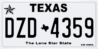 TX license plate DZD4359