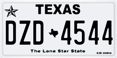 TX license plate DZD4544