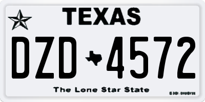 TX license plate DZD4572