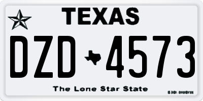 TX license plate DZD4573