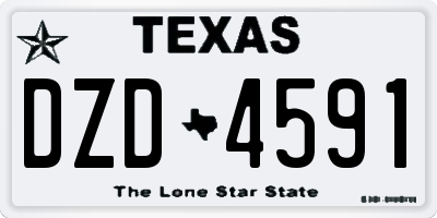 TX license plate DZD4591