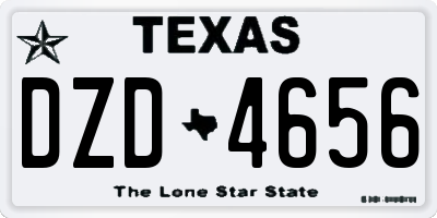 TX license plate DZD4656