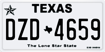 TX license plate DZD4659