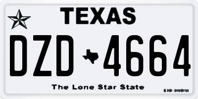 TX license plate DZD4664