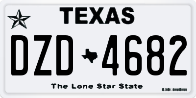 TX license plate DZD4682