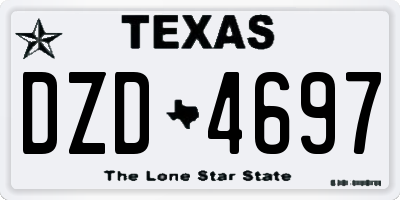 TX license plate DZD4697