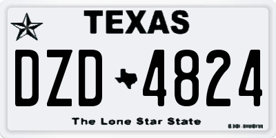 TX license plate DZD4824