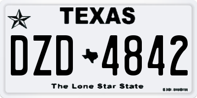 TX license plate DZD4842