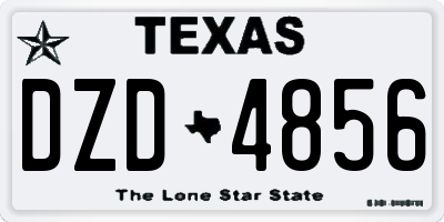 TX license plate DZD4856