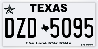 TX license plate DZD5095