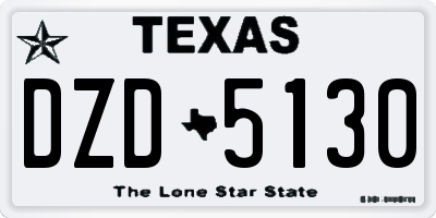 TX license plate DZD5130