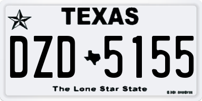 TX license plate DZD5155