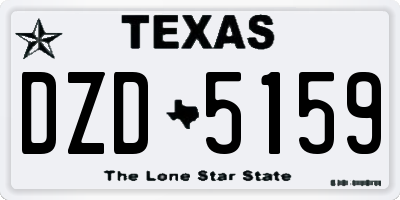 TX license plate DZD5159