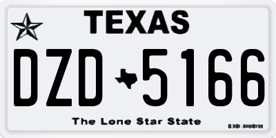 TX license plate DZD5166