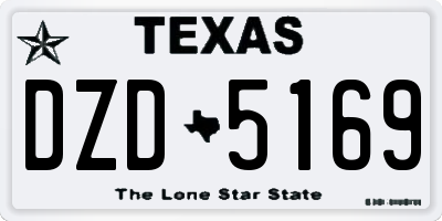 TX license plate DZD5169