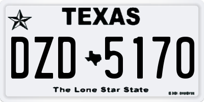 TX license plate DZD5170