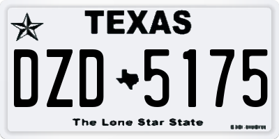TX license plate DZD5175