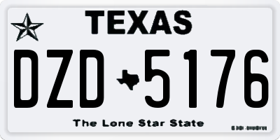 TX license plate DZD5176