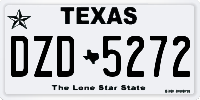 TX license plate DZD5272