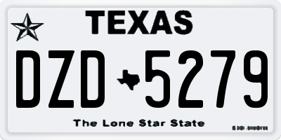 TX license plate DZD5279