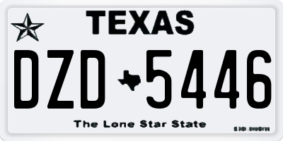 TX license plate DZD5446