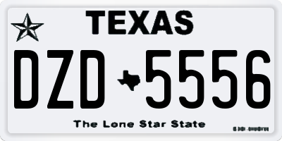 TX license plate DZD5556