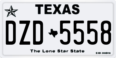 TX license plate DZD5558