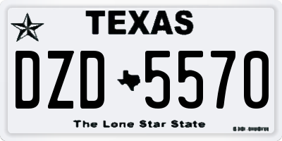 TX license plate DZD5570