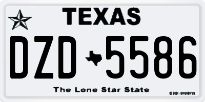 TX license plate DZD5586