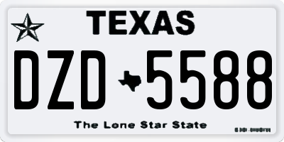 TX license plate DZD5588