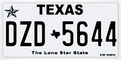 TX license plate DZD5644