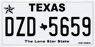 TX license plate DZD5659