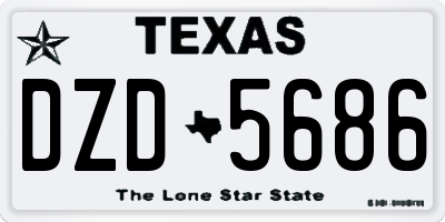 TX license plate DZD5686