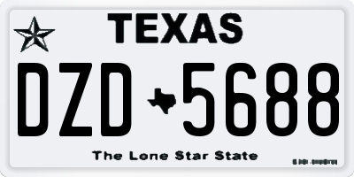 TX license plate DZD5688