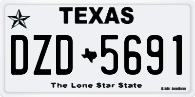 TX license plate DZD5691