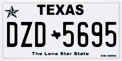 TX license plate DZD5695
