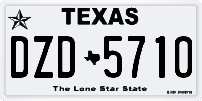 TX license plate DZD5710