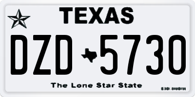 TX license plate DZD5730
