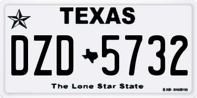 TX license plate DZD5732