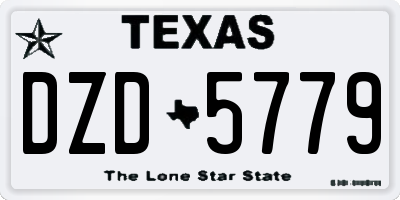 TX license plate DZD5779