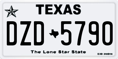 TX license plate DZD5790