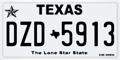 TX license plate DZD5913