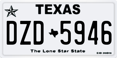 TX license plate DZD5946