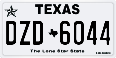 TX license plate DZD6044