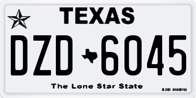TX license plate DZD6045
