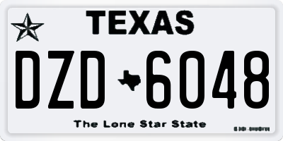 TX license plate DZD6048