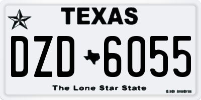 TX license plate DZD6055