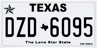 TX license plate DZD6095