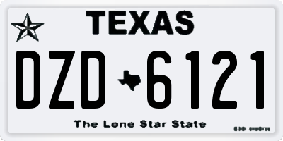TX license plate DZD6121